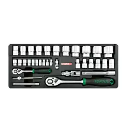 Flank Socket Set - 1/4" & 1/2" - 34 pcs