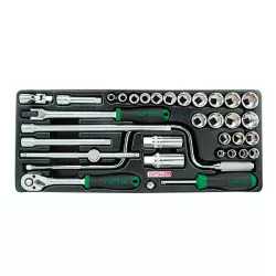 Flank Socket Set - 3/8" - 34 pcs