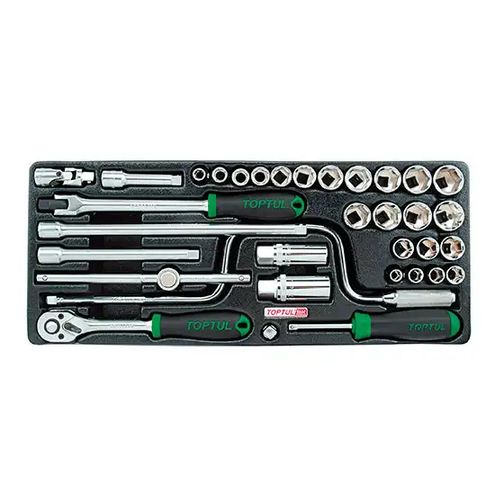 Flank Socket Set - 3/8" - 34 pcs - GCAT3403