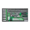 Количка за инструменти - 7 отделения - 5 оборудвани (261 инструмента) - GE-26103