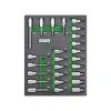 Количка за инструменти - 7 отделения - 5 оборудвани (261 инструмента) - GE-26103