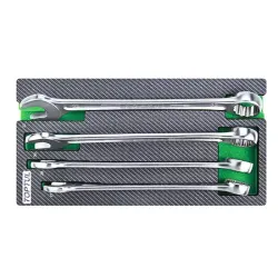 15° Offset Hi-Performance Combination Wrench Set  - 4 pcs