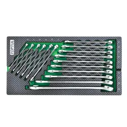 15° Offset Hi-Performance Combination Wrench Set - 16 pcs