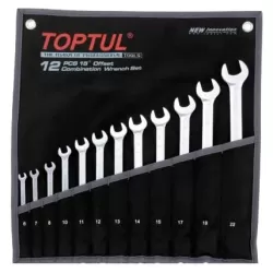 15° Offset Standard Combination Wrench Set - 12 pcs