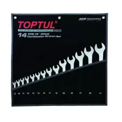 15° Offset Standard Combination Wrench Set - 14 pcs
