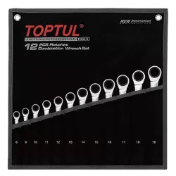 Pro-Series Ratchet Combination Wrench Set - 12 pcs