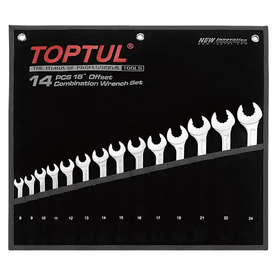 15° Offset Super-Torque Dynamic Combination Wrench Set - GPAQ1402