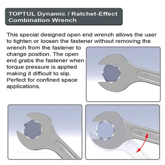 15° Offset Super-Torque Dynamic Combination Wrench Set - GPAQ1402