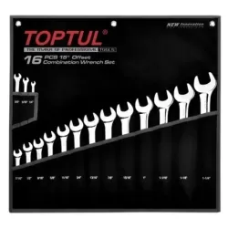 15° Offset Standard Combination Wrench Set - 16 pcs