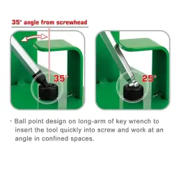 Extra Long Type Ball Point Hex Key Wrench Set - 9 pcs