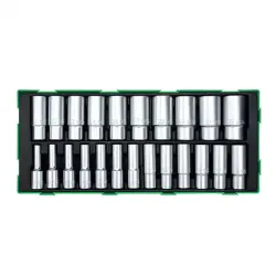Flank Deep Socket Set 1/2" - 23 pcs