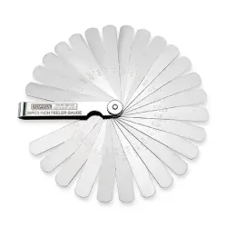 Inch Feeler Gauge (Rounded Tips) - 26 pcs