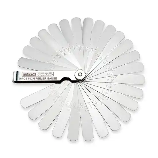 Inch Feeler Gauge (Rounded Tips) - 26 pcs - ICBA1026