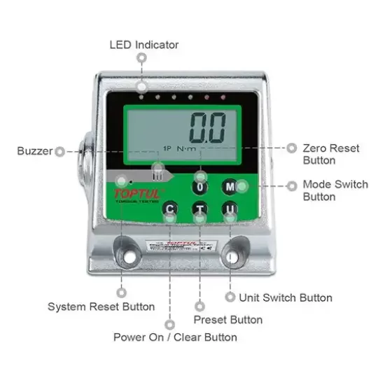 Digital Torque Tester - 3/8" (M) & 1/4" (F) - IEB007068