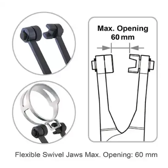 Curved Hose Clamp Pliers - 235 mm - JDAM039C
