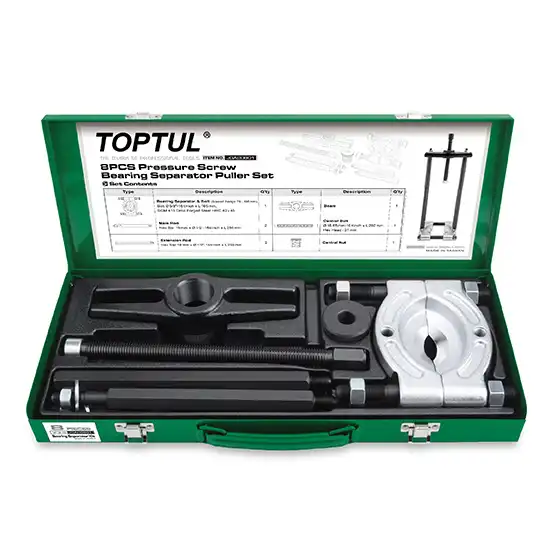 Pressure Screw Bearing Separator Puller Set - 8 pcs - JGAD0801