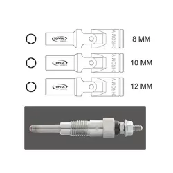 Glow Plug Socket Set - 3 pcs