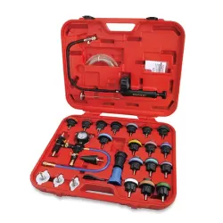 Universal Radiator Pressure Tester & Vacuum Type Cooling System Kit - 28 pcs