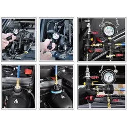 Universal Radiator Pressure Tester & Vacuum Type Cooling System Kit - 28 pcs