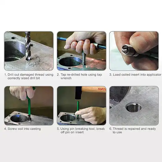 Threaded Coil-Insert Repair Kit (For Spark Plug Thread) - 10 х 1.5 mm x 1.5D - JGEW1901