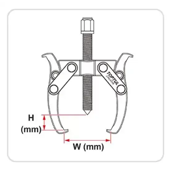 2-Jaw Gear Puller - 8" - JJAL0208