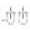 2-Jaw Gear Puller (Sliding Arm Type) - 120 mm - JJAL1212