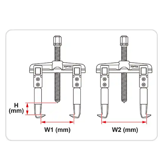 2-Jaw Gear Puller (Sliding Arm Type) - 120 mm - JJAL1212