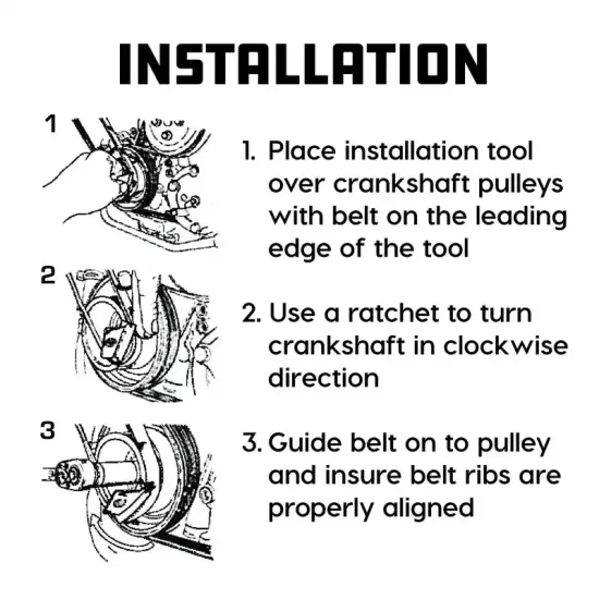 Stretch Belt Installation / Removal Tool Set - 2 pcs - CL80981