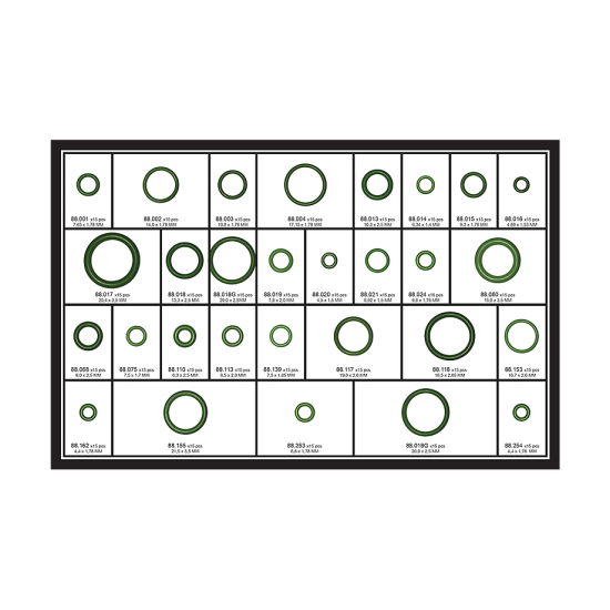 O-rings - Set - 29 types - 88.901
