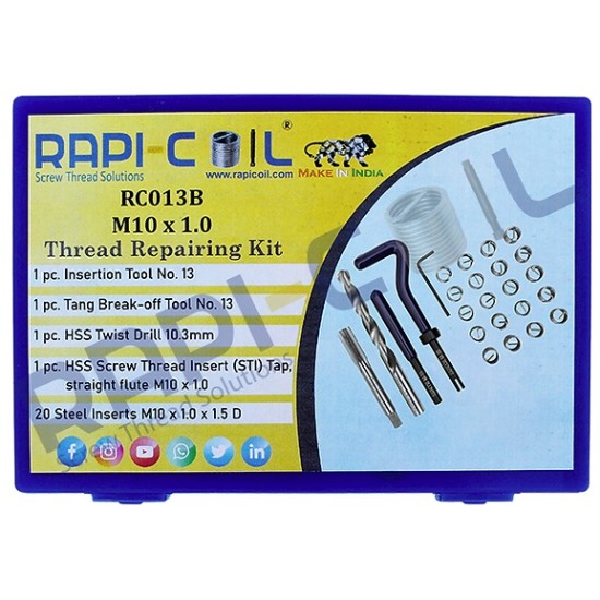 Thread Repair Kit -  M10 х 1.0 mm x 1.5D - RC013B